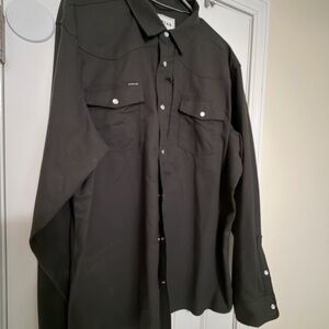 Men's Casual Button Down Shirt - Black